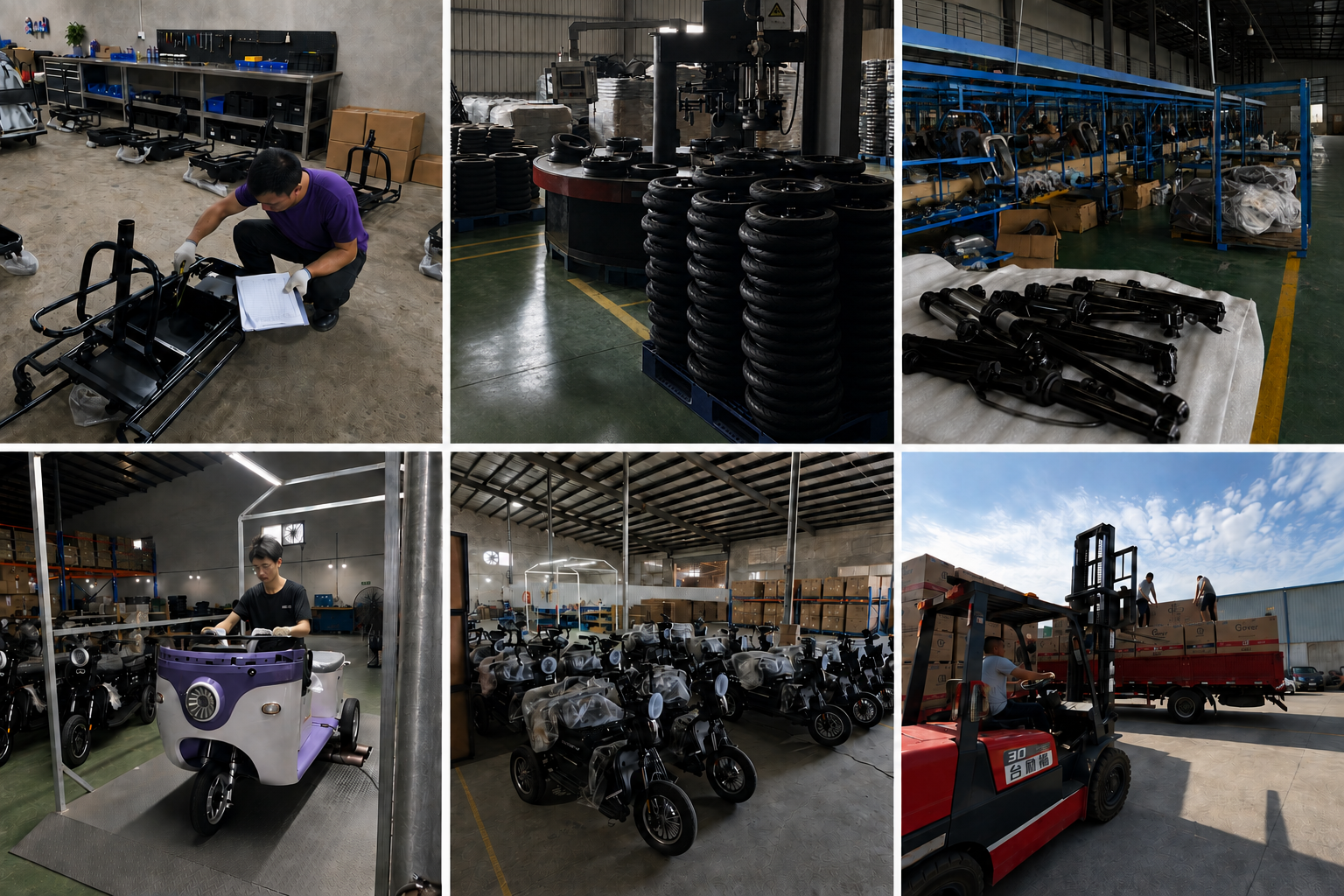 NAVERO electric tricycle factory workflow for buyer questions